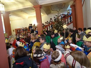 Eichsfelder Sternsinger zum Empfang in der Staatskanzlei