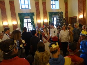Eichsfelder Sternsinger zum Empfang in der Staatskanzlei