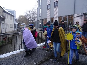 Eichsfelder Sternsinger zum Empfang in der Staatskanzlei