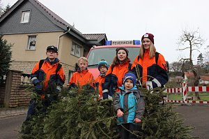 Weihnachtsb&auml;ume eingesammelt
