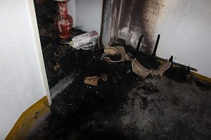 Brand im Treppenhaus