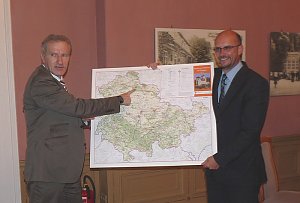 Neue Karte Burgen und Schl&ouml;sser Th&uuml;ringens