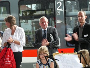 Neuen Zug in Leinefelde begr&uuml;&szlig;t