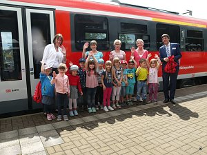 Neuen Zug in Leinefelde begr&uuml;&szlig;t