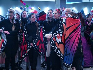 Empfang im Foyer am Rosenmontag