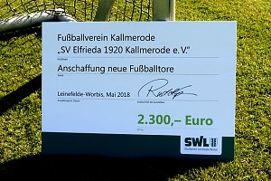 Scheck-&Uuml;bergabe