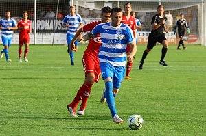Wacker Nordhausen mit ersten Sieg in einem Heimspiel. 3:0 gegen Meuselwitz im ersten Th&uuml;ringen-Derby der Saison