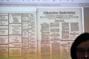 &Uuml;bergabe digitalisierter Zeitungen