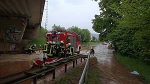 Feuerwehrseinsatz nach Starkregen