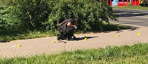 Beamte der Spurensicherung bei der Arbeit
