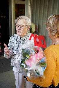 Liesbeth G&ouml;ber aus M&uuml;hlhausen feierte am Sonntag ihren 100. Geburtstag