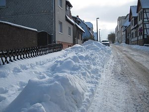 Schneechaos in Leinefelde
