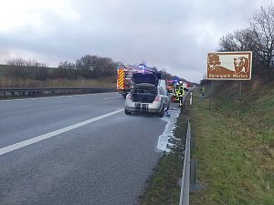Auto auf der A38 brannte