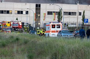 Impressionen vom Brandort in Bleicherode