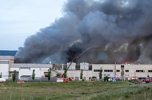 Impressionen vom Brandort in Bleicherode