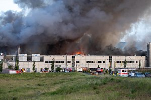 Impressionen vom Brandort in Bleicherode