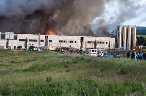 Impressionen vom Brandort in Bleicherode