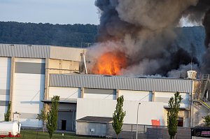 Impressionen vom Brandort in Bleicherode