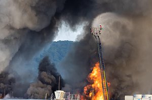 Impressionen vom Brandort in Bleicherode