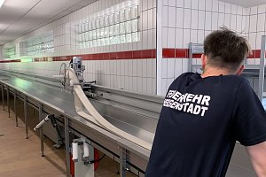 Neue Schlauchanlage arbeitet 