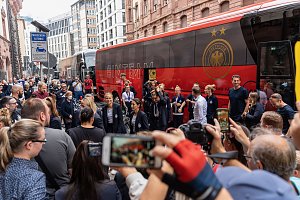 Empfang der Nationalmannschaft in Frankfurt