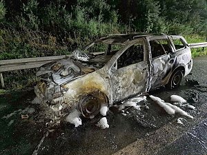 Ausgebrannter Dacia Logan
