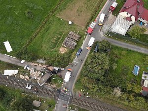 Unfall am Bahn&uuml;bergang: stundenlange Sperrung der Strecke