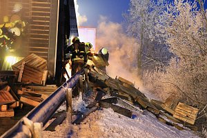 Lkw Brand auf der A38