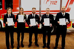 Ehrungen f&uuml;r die Feuerwehrleute