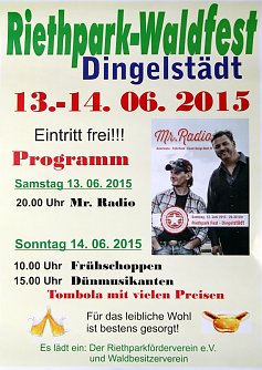Plakat zum Fest in Dingelst&auml;dt (Foto: Riethparkverein)