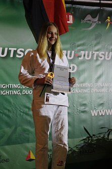 Tamara holte Gold bei den German Open (Foto:  Leinefelder Ju-Jutsu Verein)