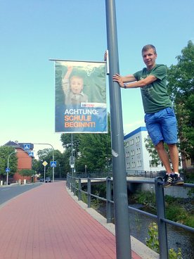 Bild: Plakataktion Schulbeginn