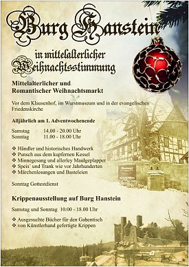 Bild: Advent auf Burg Hanstein