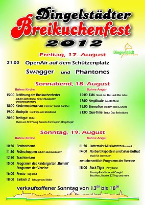 Programm (Foto: Dingelst&auml;dt)