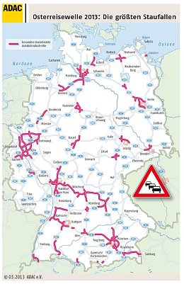 Staukarte (Foto: ADAC)