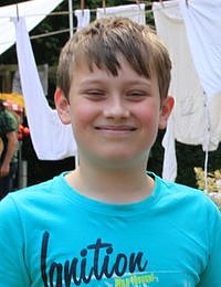 Bild: Ein Sch&uuml;ler der Klasse 5R der Pestalozzischule