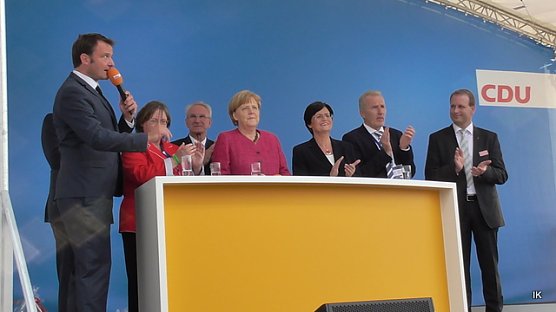 Angela Merkel in Leinefelde (Foto: Ilka K&uuml;hn)