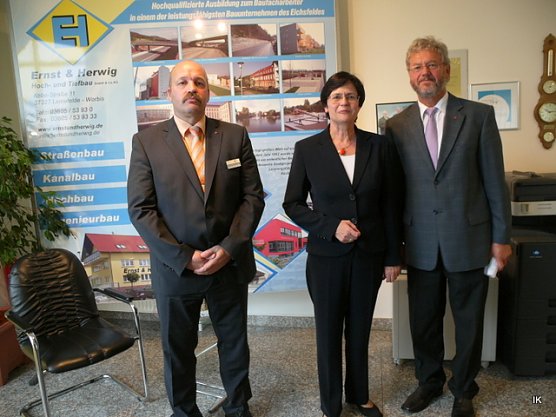 Ministerpr&auml;sidentin bei Ernst & Herwig (Foto: Ilka K&uuml;hn)