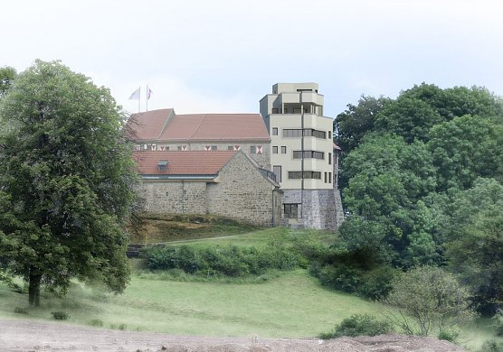 K&uuml;nftiger Aussichtsturm der Burg Scharfenstein (Foto: Dr. Anja L&ouml;ffler)