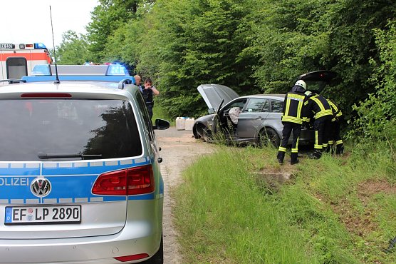 Unfall bei Geisleden (Foto: Feuerwehr Heiligenstadt)