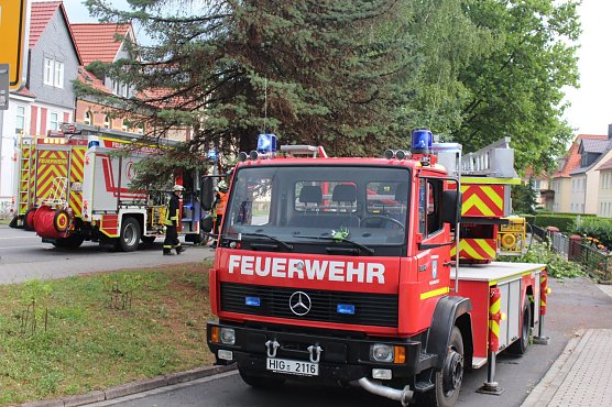 Einsatz in Petristra&szlig;e (Foto: Feuerwehr Heiligenstadt)