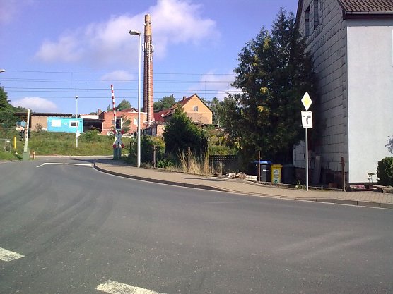 Bahn&uuml;bergang (Foto: Elke Sagorski)