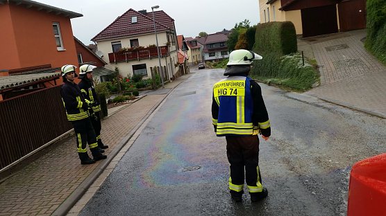 &ouml;lspur beseitigen (Foto: Feuerwehr Heiligenstadt)