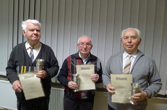50 Jahre im ARION v. l. Dietmar Rodenstock, Manfred Schach u. Stephan Sendelbach (Foto: Werner Probst)