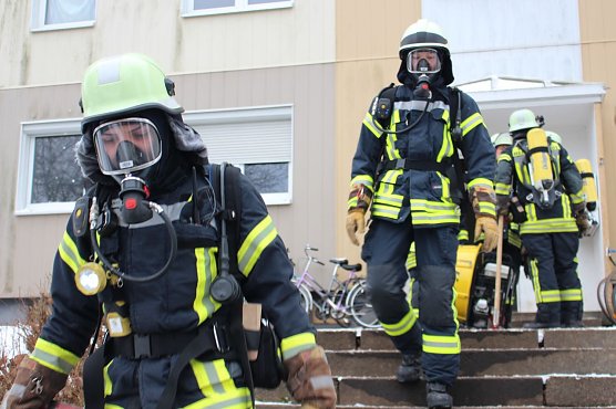 Einsatz in der Stormstra&szlig;e (Foto: Feuerwehr Heiligenstadt)