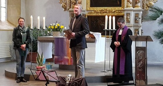 Neue Kantorin begr&uuml;&szlig;t (Foto: R. Englert)