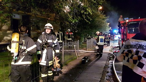 Einsatz in der H&auml;ndelstra&szlig;e (Foto: Feuerwehr Leinefelde)