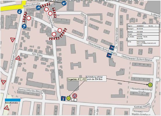 Skizze Bergstra&szlig;e (Foto: Stadtverwaltung)