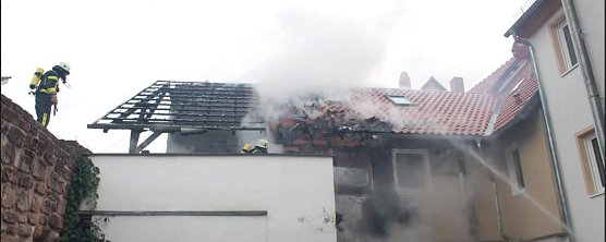 Wohnhausbrand (Foto: Feuerwehr Heiligenstadt)