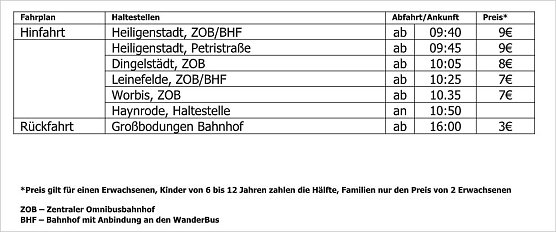 Fahrplan HVE (Foto: HVE) Fahrplan HVE (Foto: HVE)